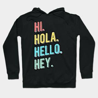 Hi. Hola. Hello. Hey. Hoodie